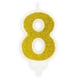 Preview: Number Candle - 8 – Gold